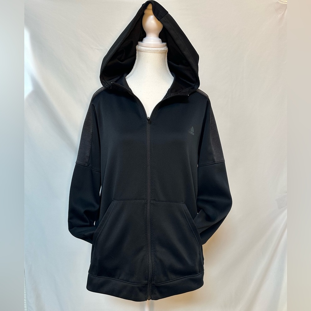 Adidas Climawarm Black zip-up hoodie